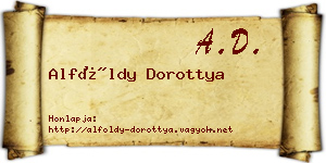 Alföldy Dorottya névjegykártya