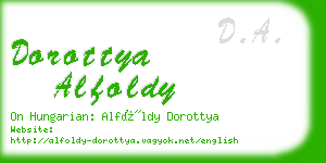 dorottya alfoldy business card